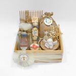 Holy Communion Glass Box Gift Hamper with Bible, Candle & Ceramic Decor